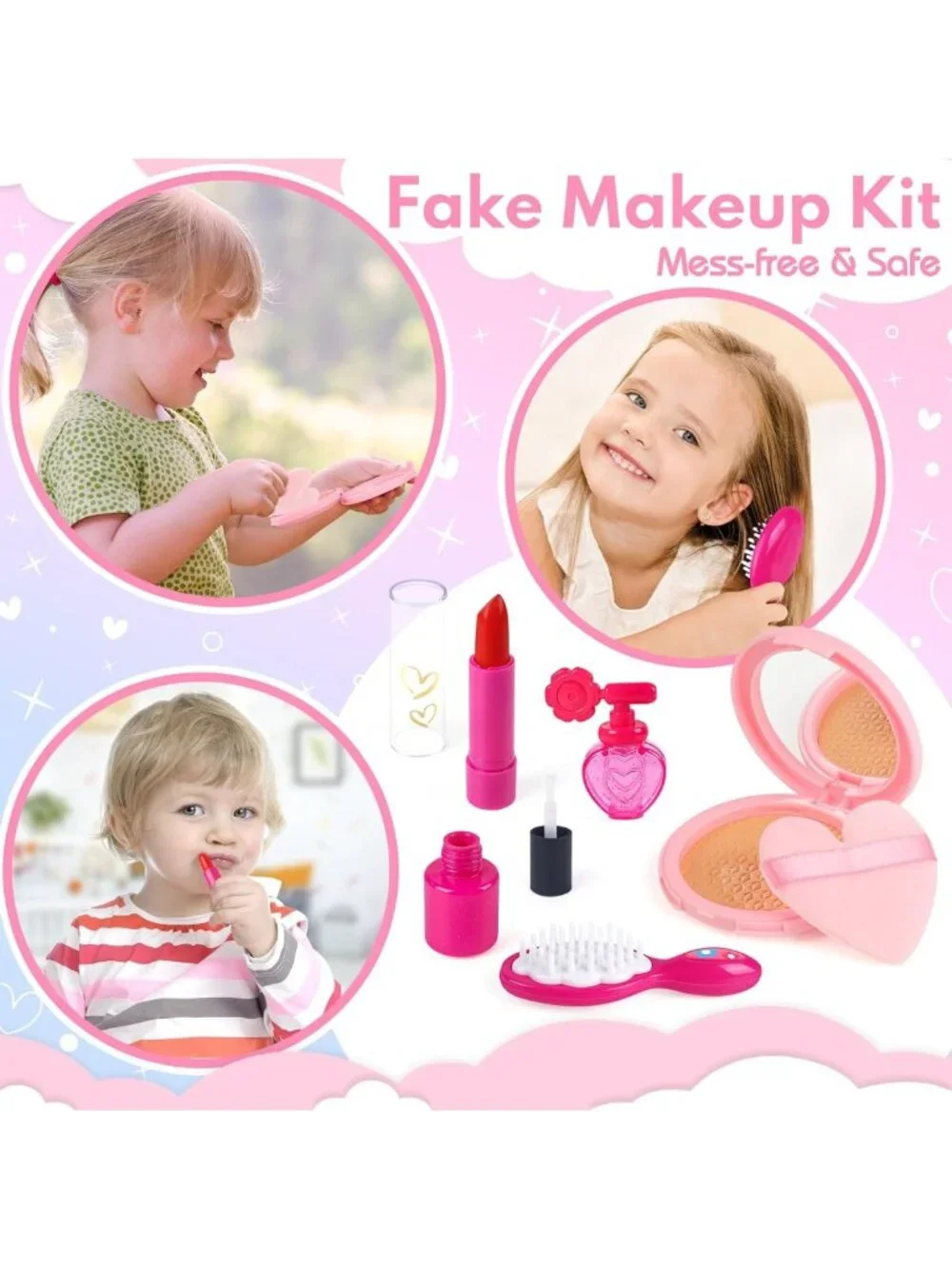 Toddler Purse with Watch & Phone - Pretend Play Set for Girls 3-12, Dress Up